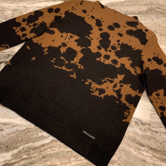 Burberry – Soft Wool Black and Brown Patterned Sweater Sz L. Excellent condition - Picture 4 of 9